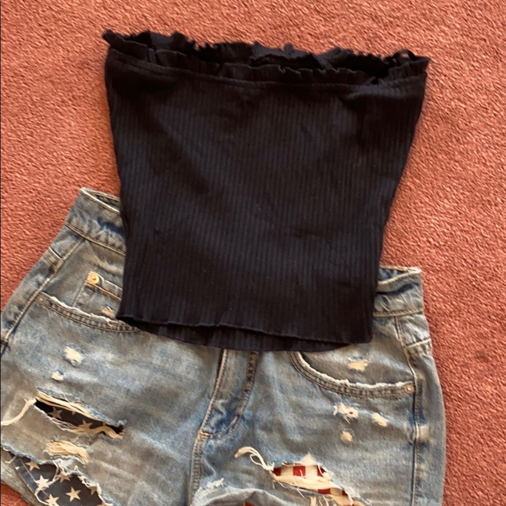 Wild Honey Navy Blue Tube Top